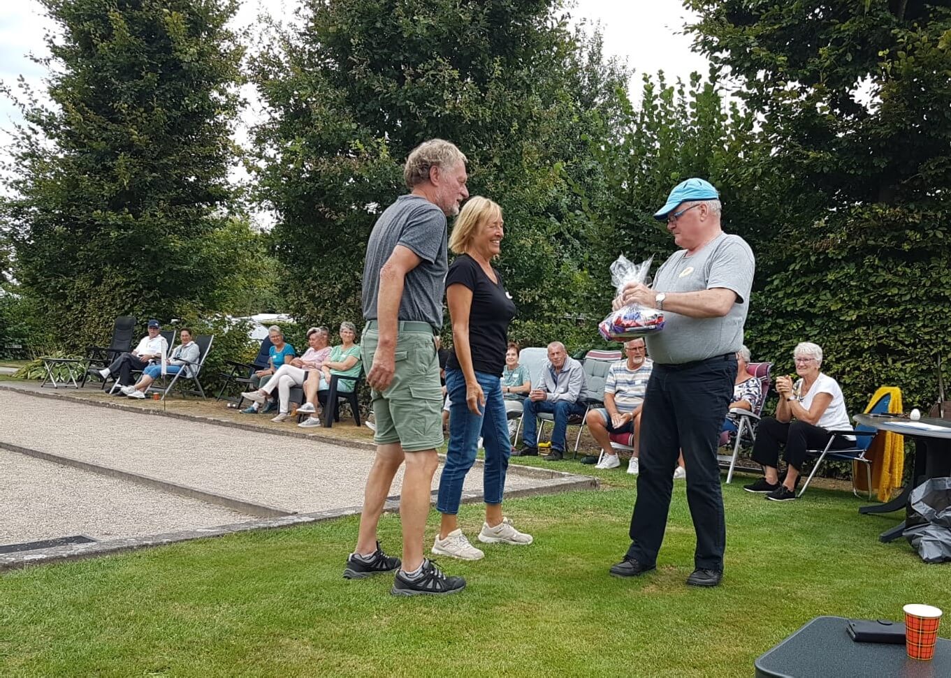 Winnaars van het Jeu de Boules toernooi op de camping